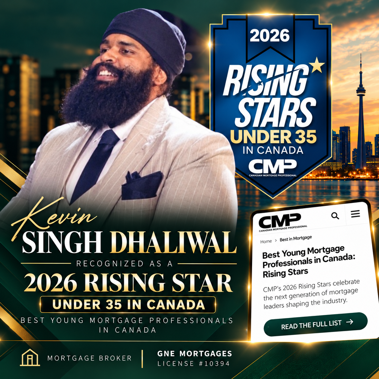 Kevin Singh Dhaliwal, licensed mortgage broker in Ontario